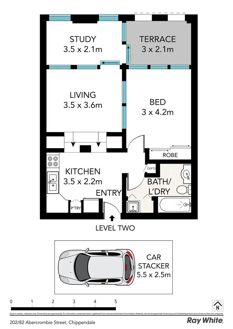 Floorplan of Homely apartment listing, 202/82 Abercrombie Street, Chippendale NSW 2008