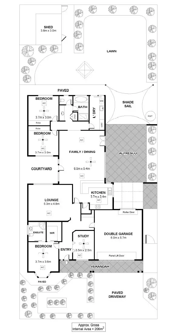 Floorplan of Homely house listing, 5 Kingscote Street, Alberton SA 5014