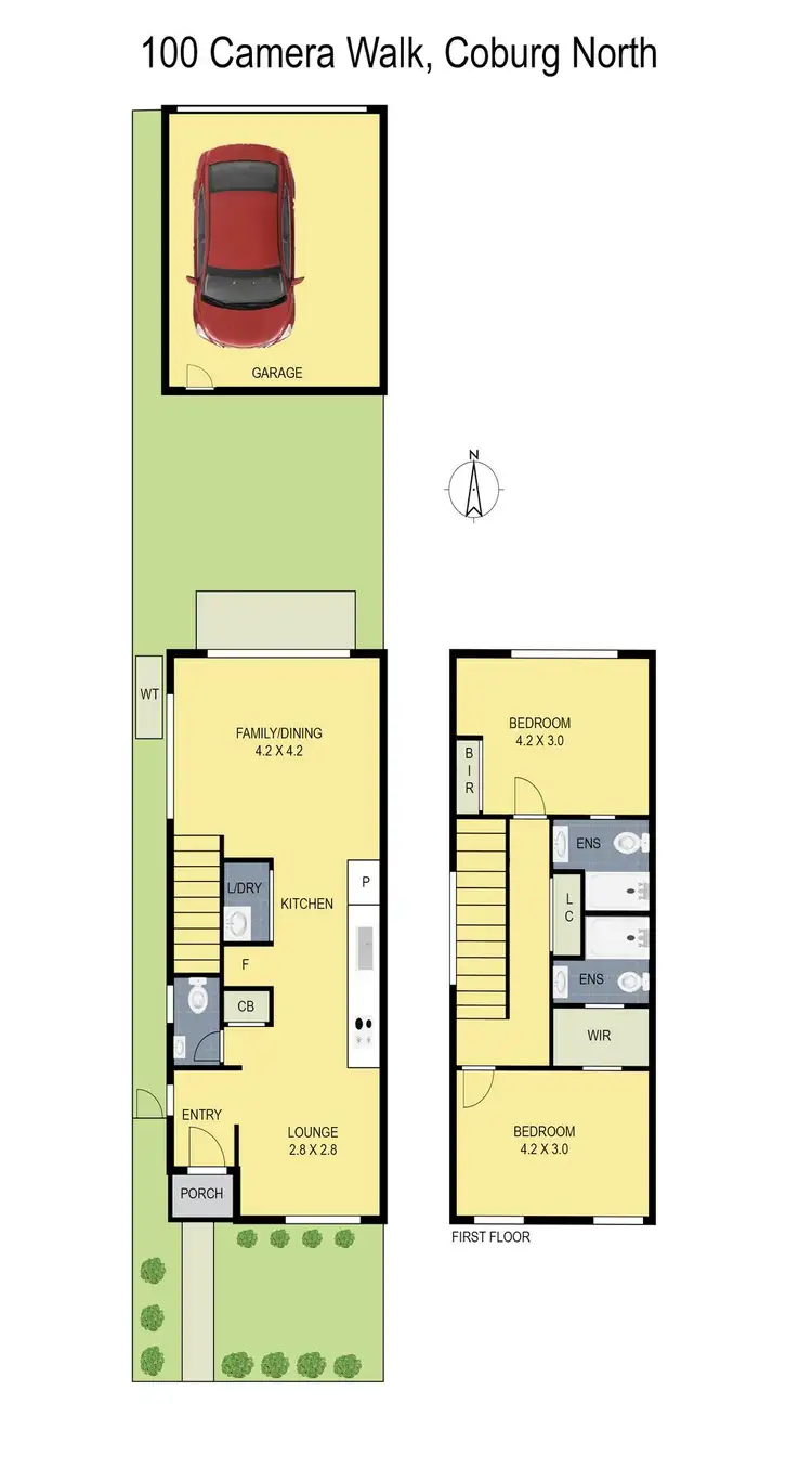 Floorplan of Homely townhouse listing, 100 Camera Walk, Coburg North VIC 3058