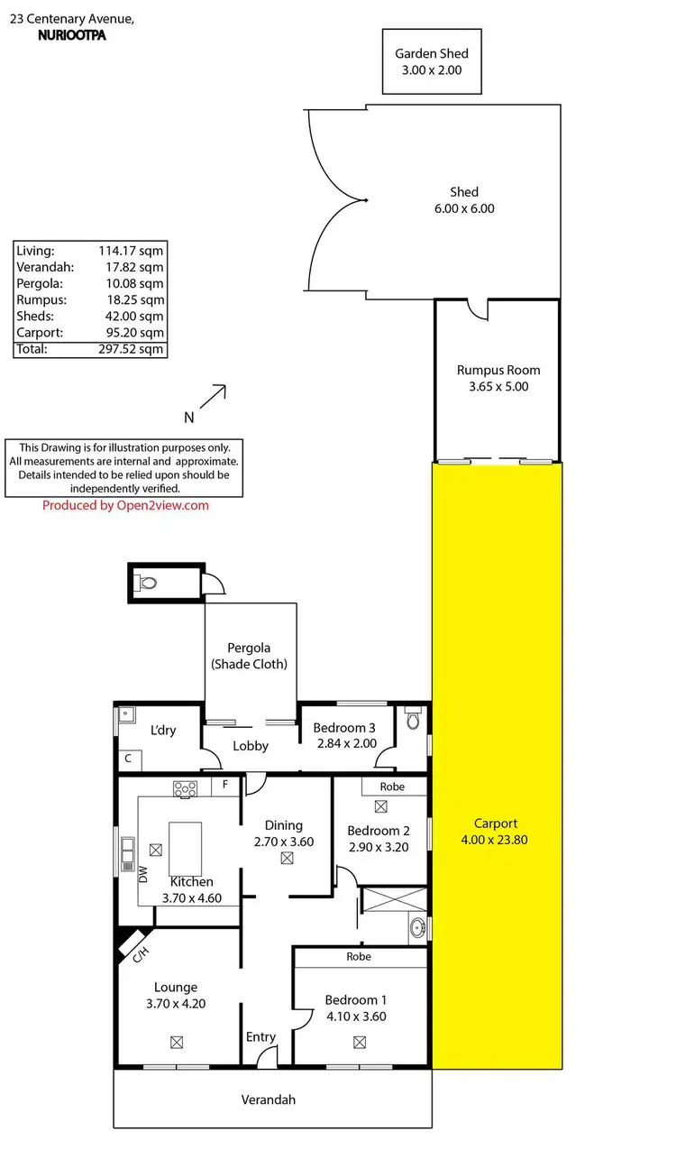 Floorplan of Homely house listing, 23 Centenary Avenue, Nuriootpa SA 5355