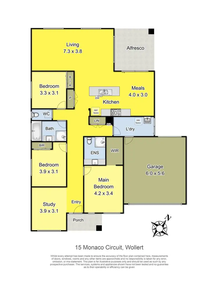 Floorplan of Homely house listing, 15 Monaco Circuit, Wollert VIC 3750