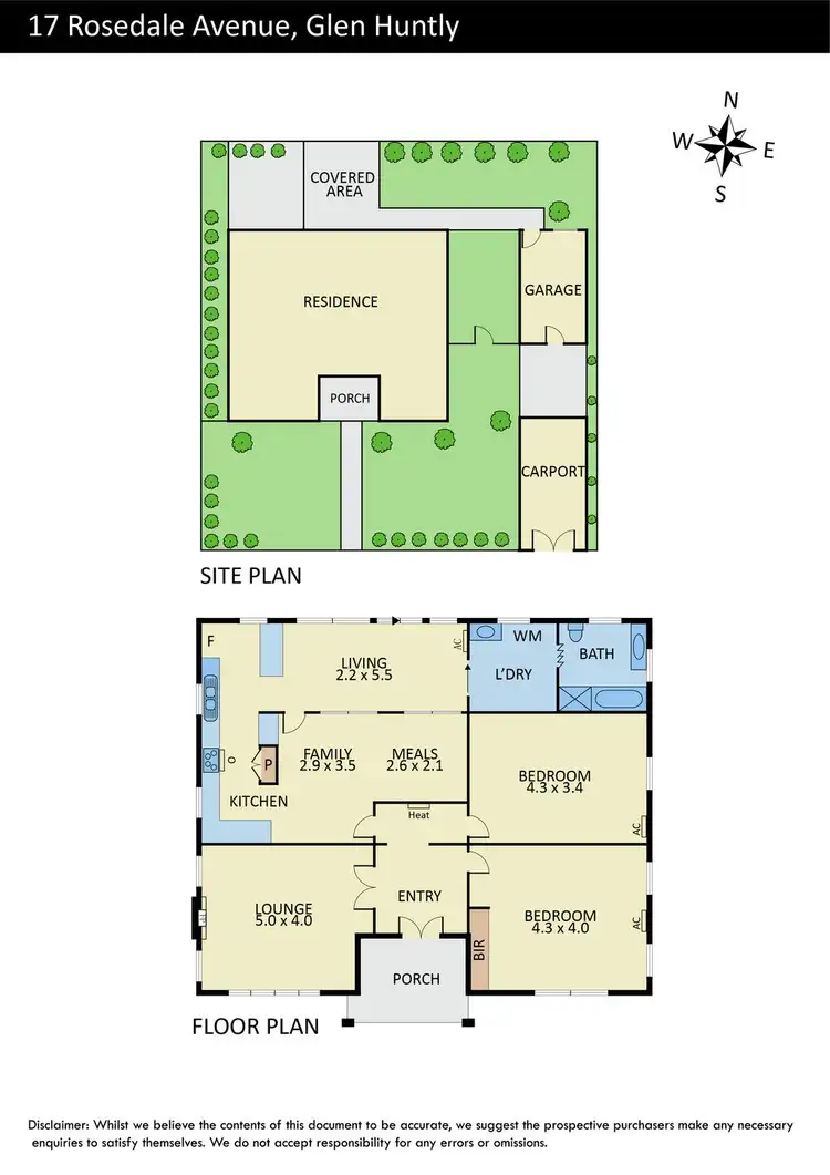 Floorplan of Homely house listing, 17 Rosedale Avenue, Glen Huntly VIC 3163