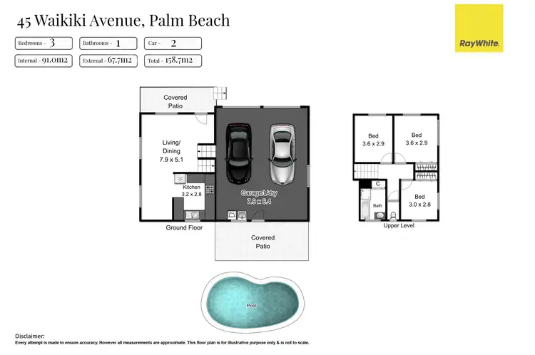 Floorplan of Homely house listing, 45 Waikiki Avenue, Palm Beach QLD 4221