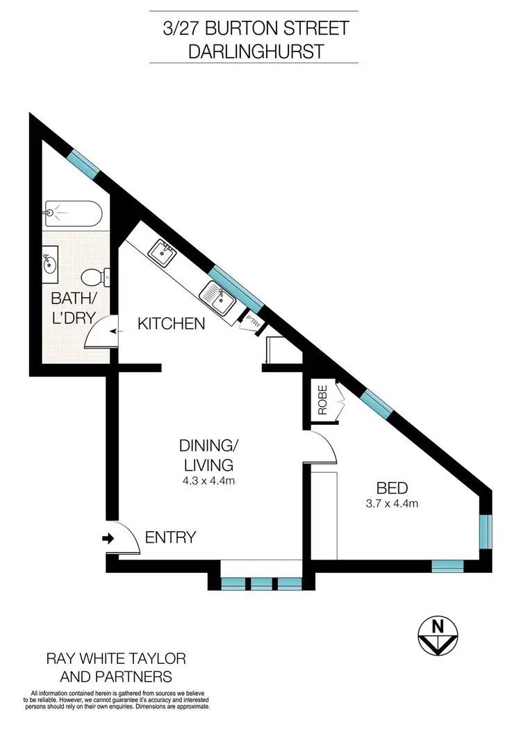 Floorplan of Homely apartment listing, 23/7 Burton Street, Darlinghurst NSW 2010
