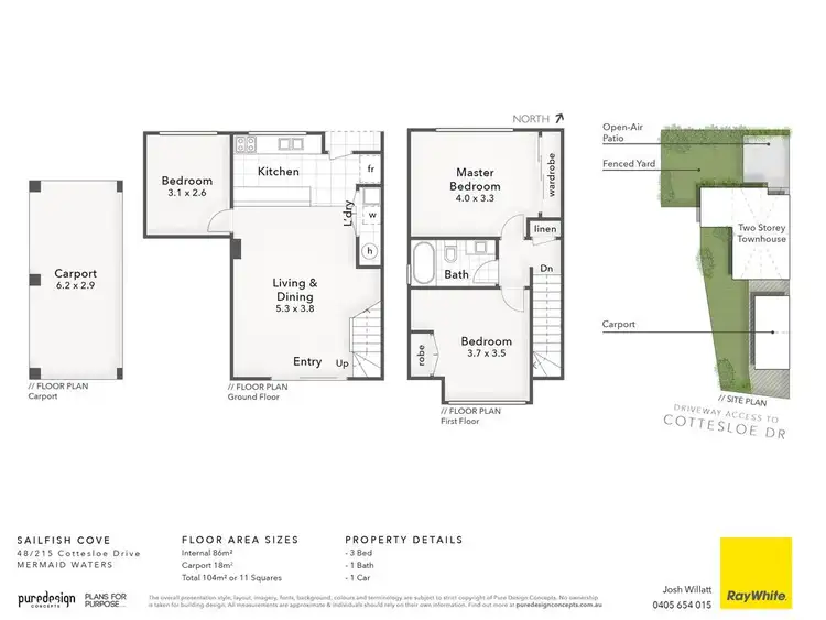 Floorplan of Homely townhouse listing, 48/215 Cottesloe Drive, Mermaid Waters QLD 4218