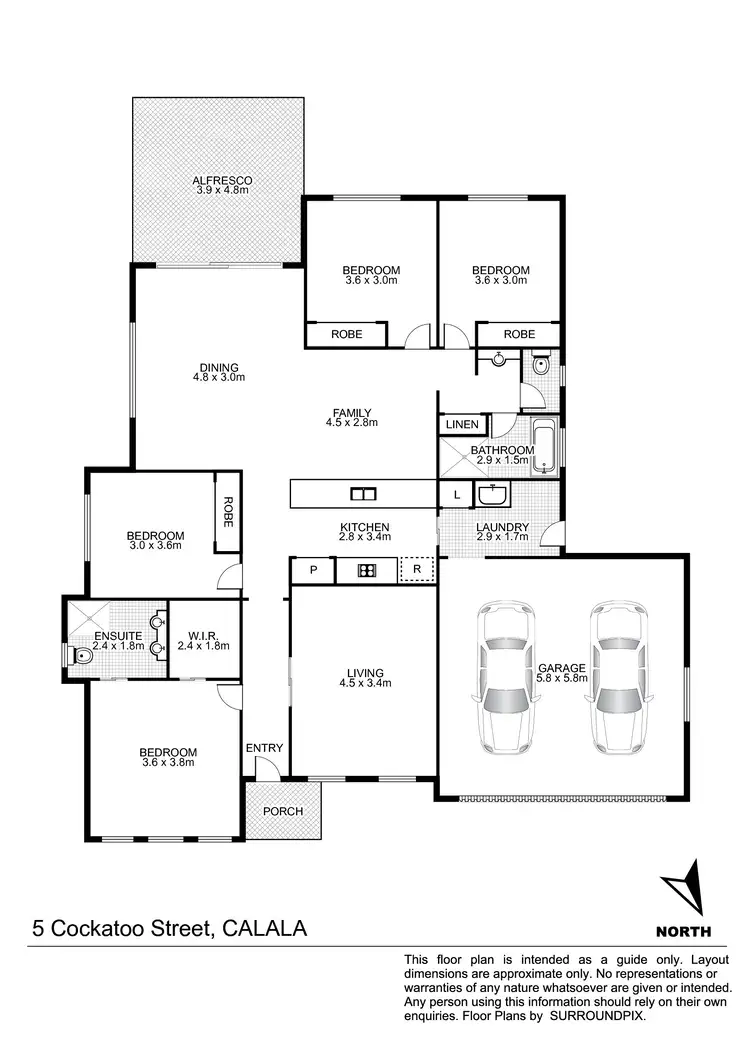 Floorplan of Homely house listing, 5 Cockatoo Street, Tamworth NSW 2340