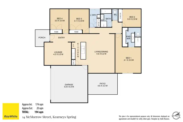 Floorplan of Homely house listing, 14 McMorrow Street, Kearneys Spring QLD 4350