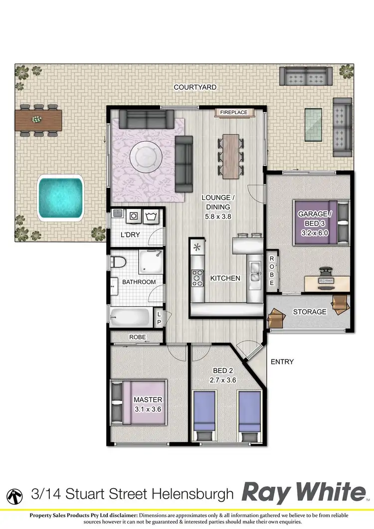 Floorplan of Homely villa listing, 3/14 Stuart Street, Helensburgh NSW 2508