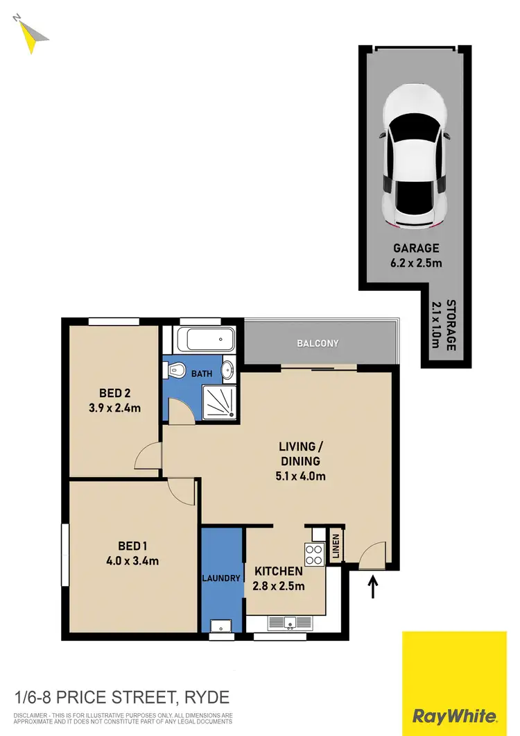 Floorplan of Homely unit listing, 1/6-8 Price Street, Ryde NSW 2112