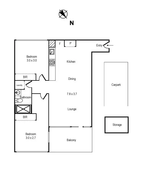 Floorplan of Homely apartment listing, 710/6 Station Street, Moorabbin VIC 3189