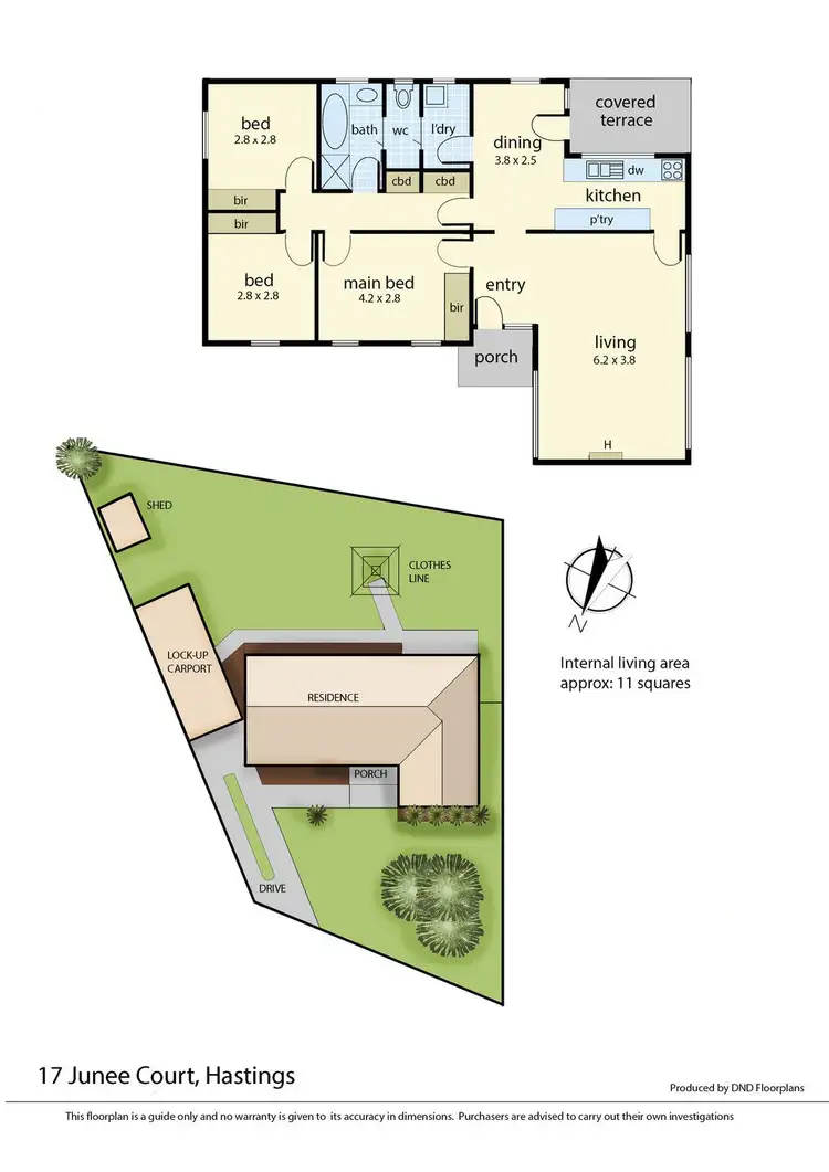 Floorplan of Homely house listing, 17 Junee Court, Hastings VIC 3915