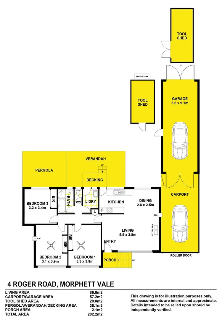 Floorplan of Homely house listing, 4 Roger Road, Morphett Vale SA 5162