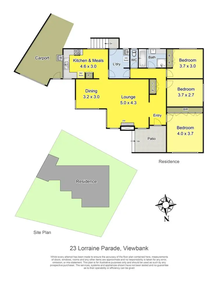 Floorplan of Homely house listing, 23 Lorraine Parade, Viewbank VIC 3084