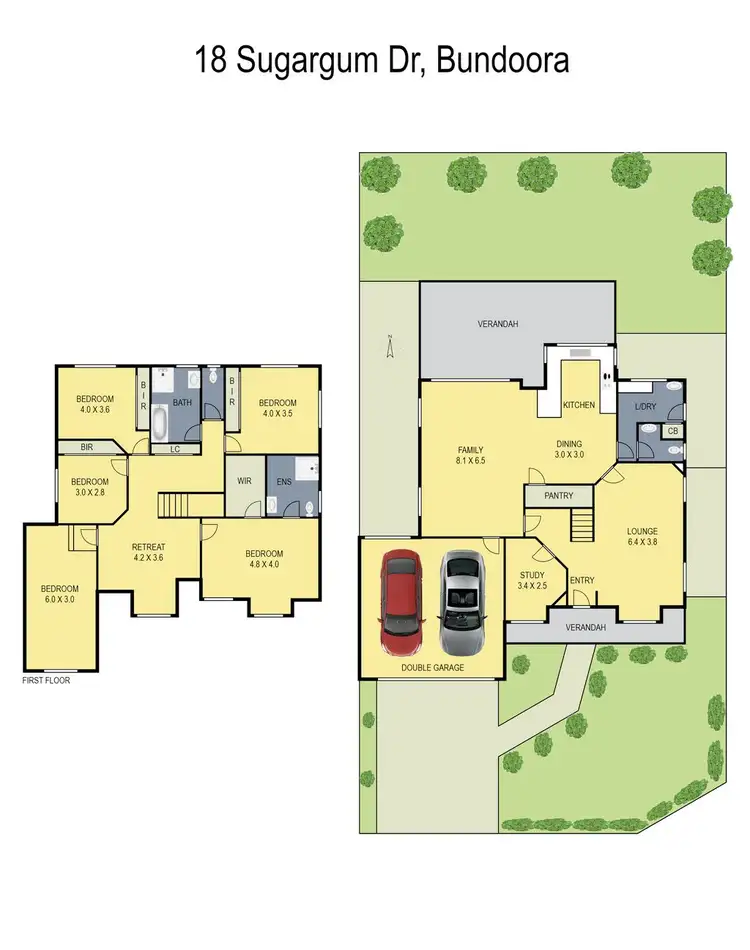 Floorplan of Homely house listing, 18 Sugar Gum Drive, Bundoora VIC 3083