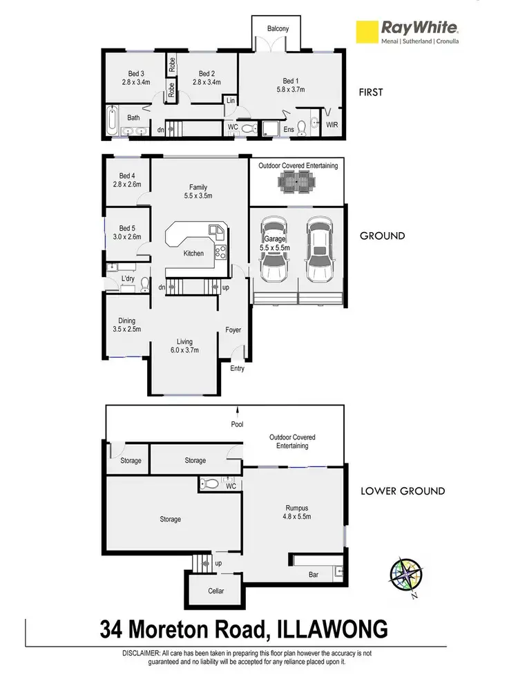 Floorplan of Homely house listing, 34 Moreton Road, Illawong NSW 2234