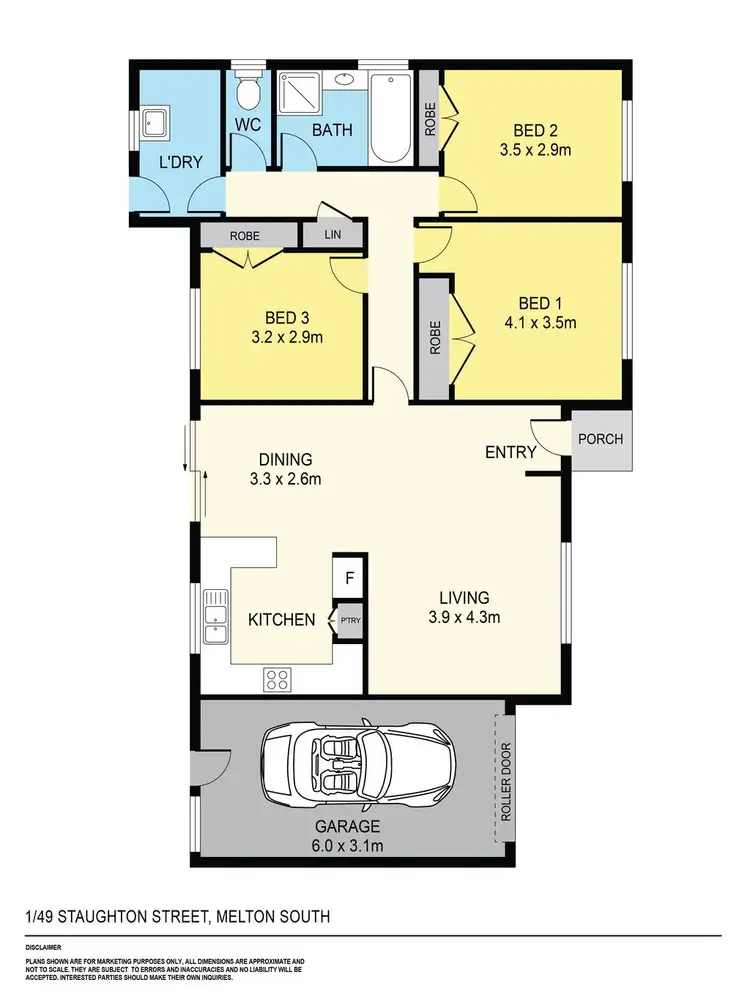 Floorplan of Homely house listing, 1/49 Staughton Street, Melton South VIC 3338