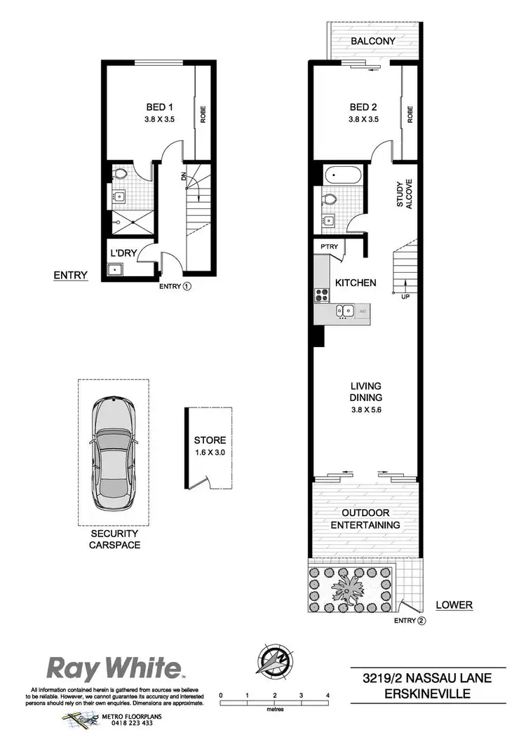 Floorplan of Homely apartment listing, 3219/2 Nassau Lane, Erskineville NSW 2043
