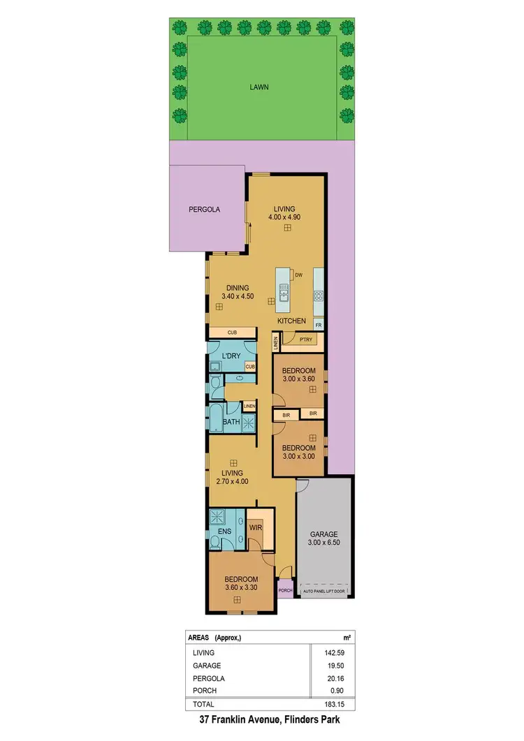 Floorplan of Homely house listing, 37 Franklin Avenue, Flinders Park SA 5025