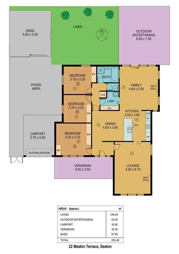 Floorplan of Homely house listing, 22 Meakin Terrace, Seaton SA 5023