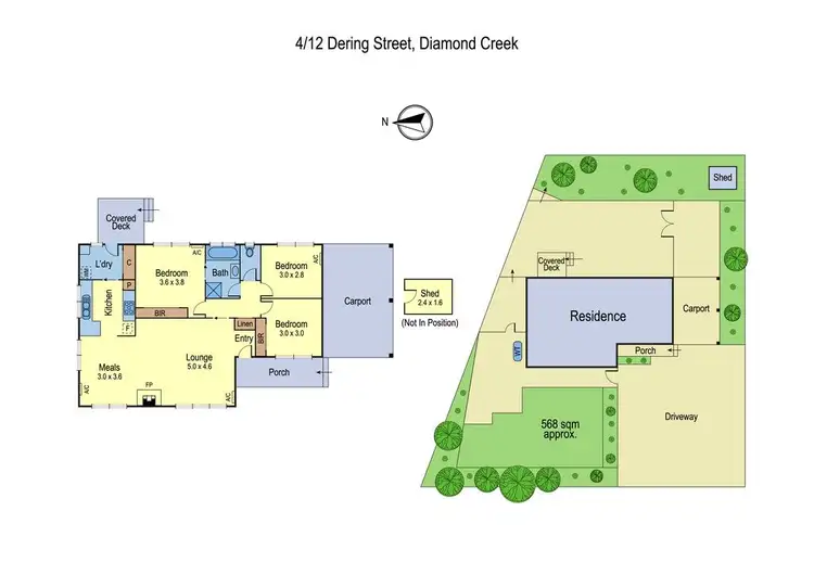 Floorplan of Homely unit listing, 4/12 Dering Street, Diamond Creek VIC 3089
