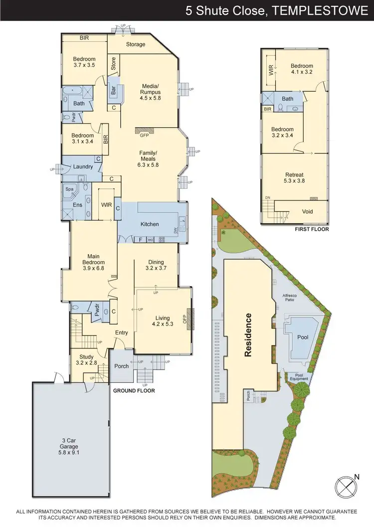 Floorplan of Homely house listing, 5 Shute Close, Templestowe VIC 3106