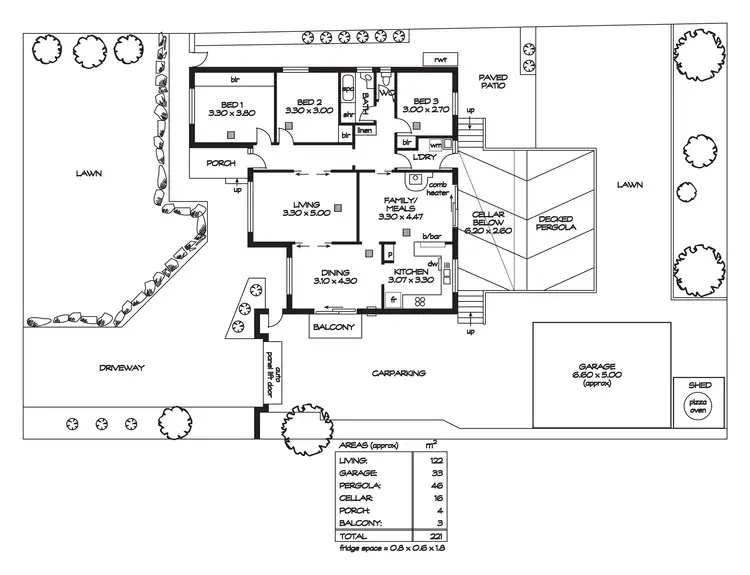 Floorplan of Homely house listing, 17 Currawong Crescent, Modbury Heights SA 5092
