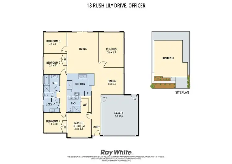 Floorplan of Homely house listing, 13 Rush Lily Drive, Officer VIC 3809