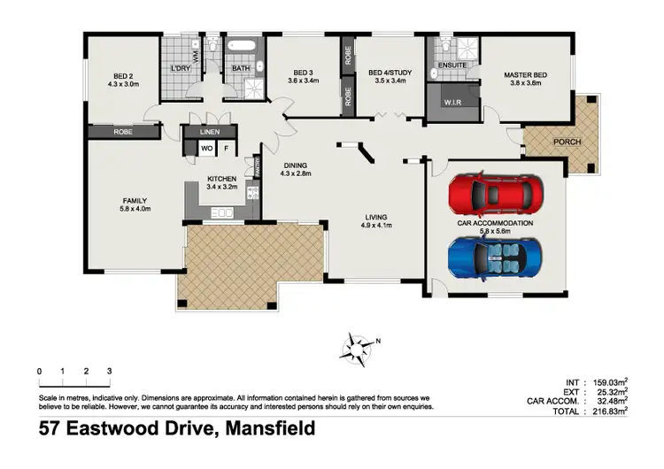 Floorplan of Homely house listing, 57 Eastwood Drive, Mansfield QLD 4122
