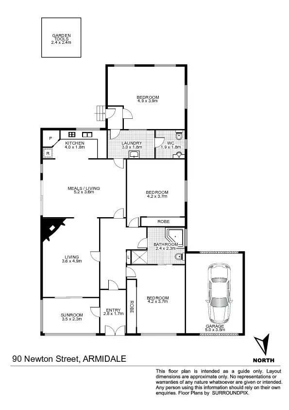 Floorplan of Homely house listing, 90 Newton Street, Armidale NSW 2350