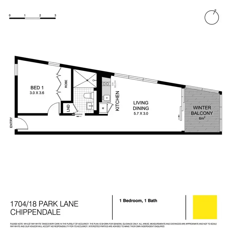 Floorplan of Homely apartment listing, 1704/18 Park Lane, Chippendale NSW 2008