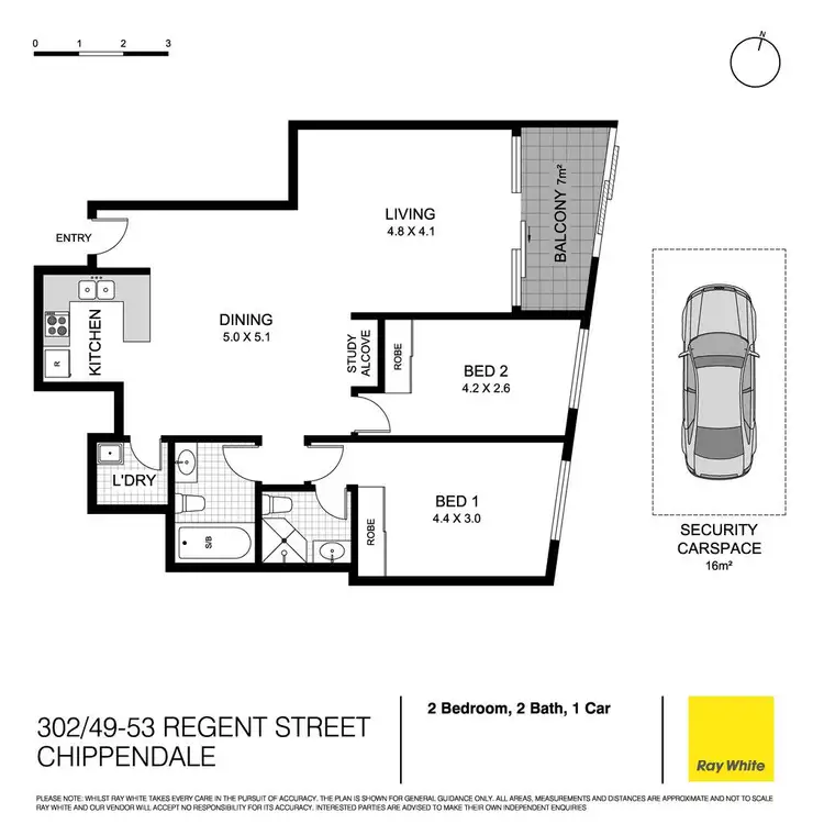 Floorplan of Homely apartment listing, 302/49 Regent Street, Chippendale NSW 2008
