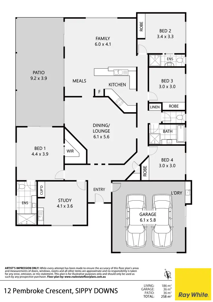 Floorplan of Homely house listing, 12 Pembroke Crescent, Sippy Downs QLD 4556