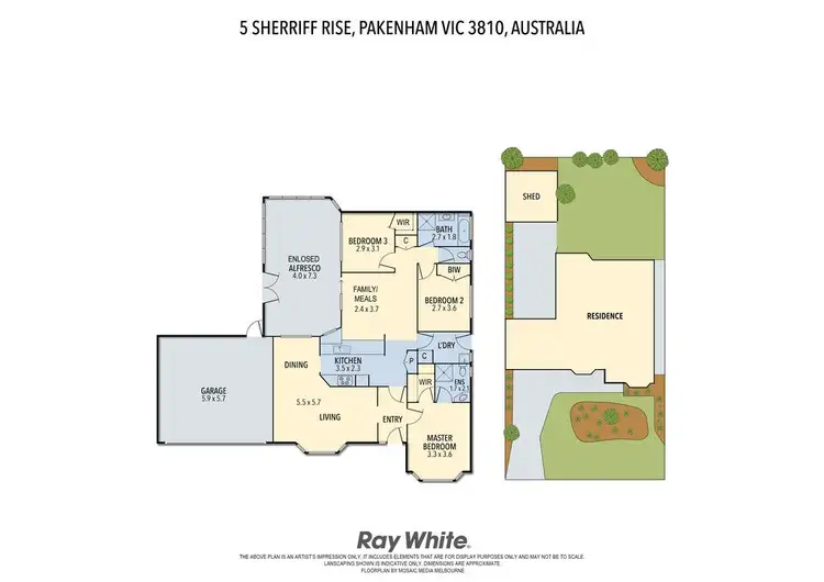 Floorplan of Homely house listing, 5 Sherriff Rise, Pakenham VIC 3810