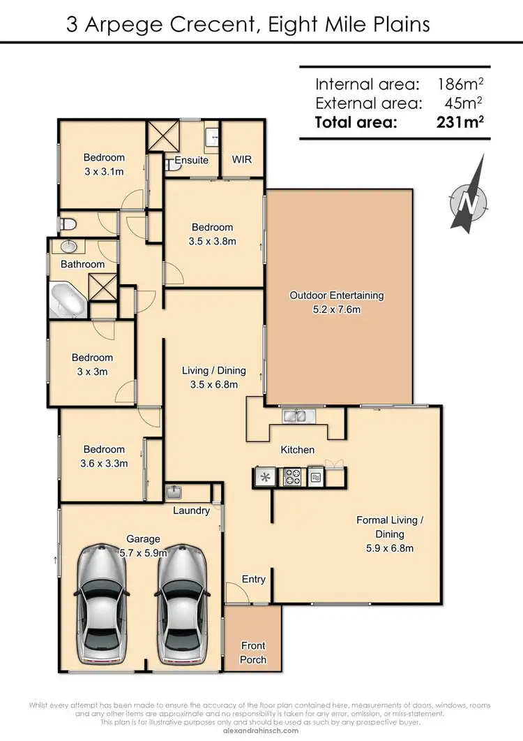 Floorplan of Homely house listing, 3 Arpege Crescent, Eight Mile Plains QLD 4113