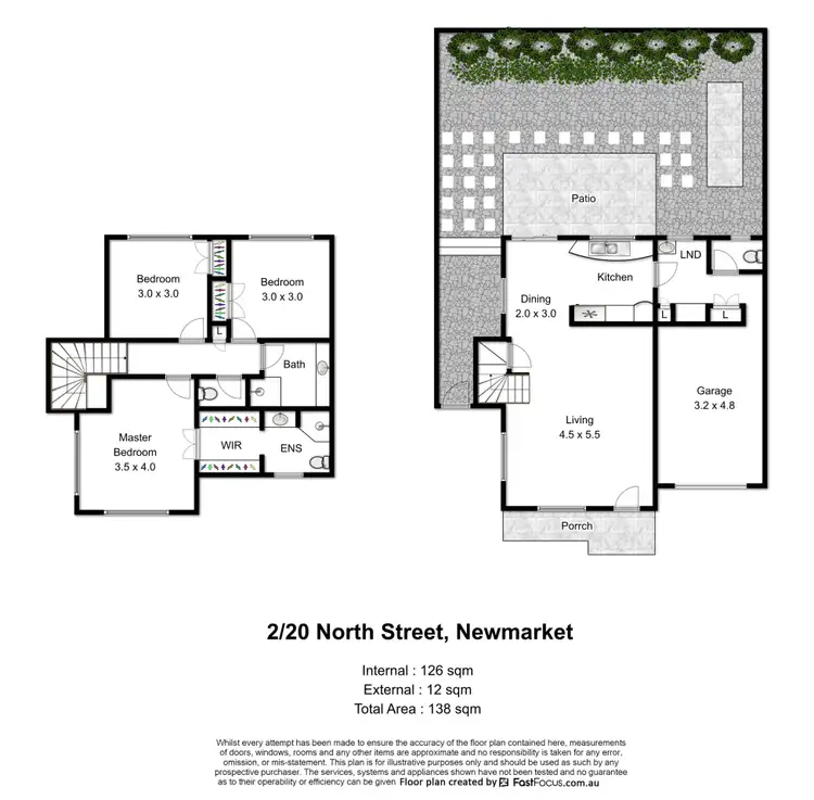 Floorplan of Homely townhouse listing, 2/20 North Street, Newmarket QLD 4051