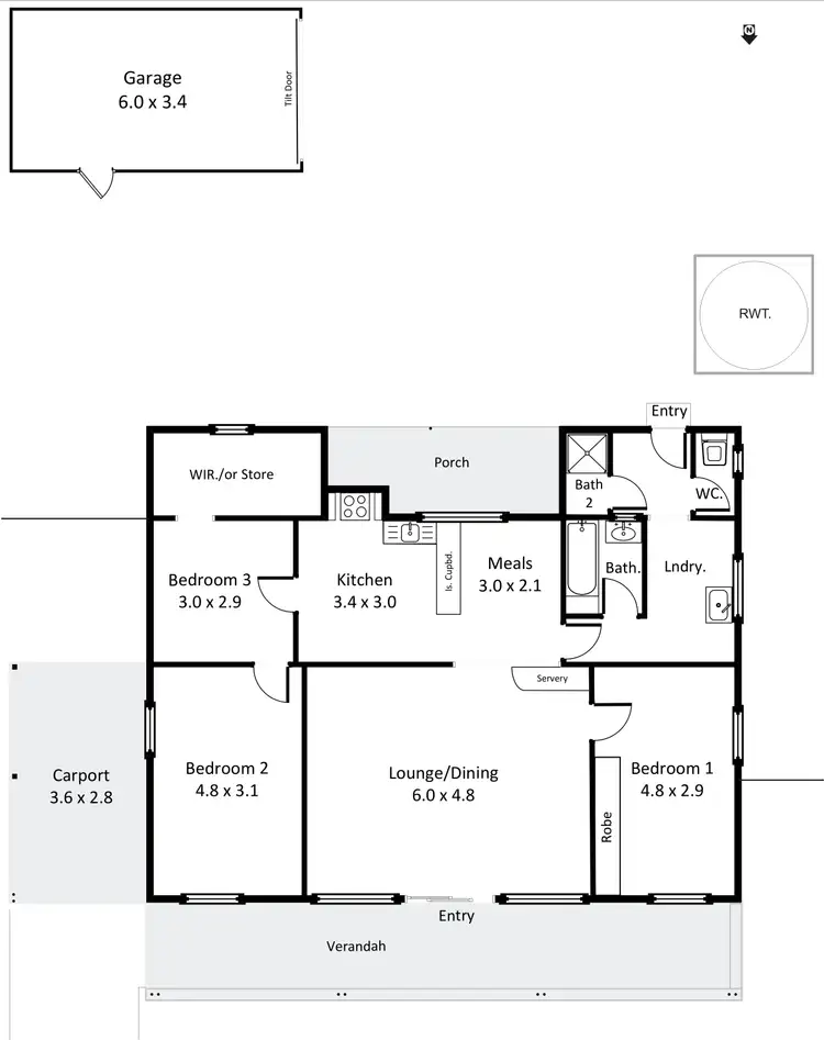 Floorplan of Homely house listing, 12 Stoeckel Terrace, Paringa SA 5340