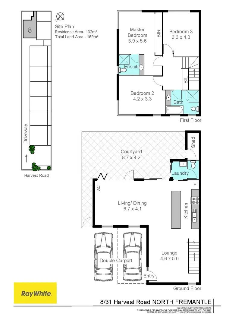 Floorplan of Homely townhouse listing, 8/31 Harvest Road, North Fremantle WA 6159