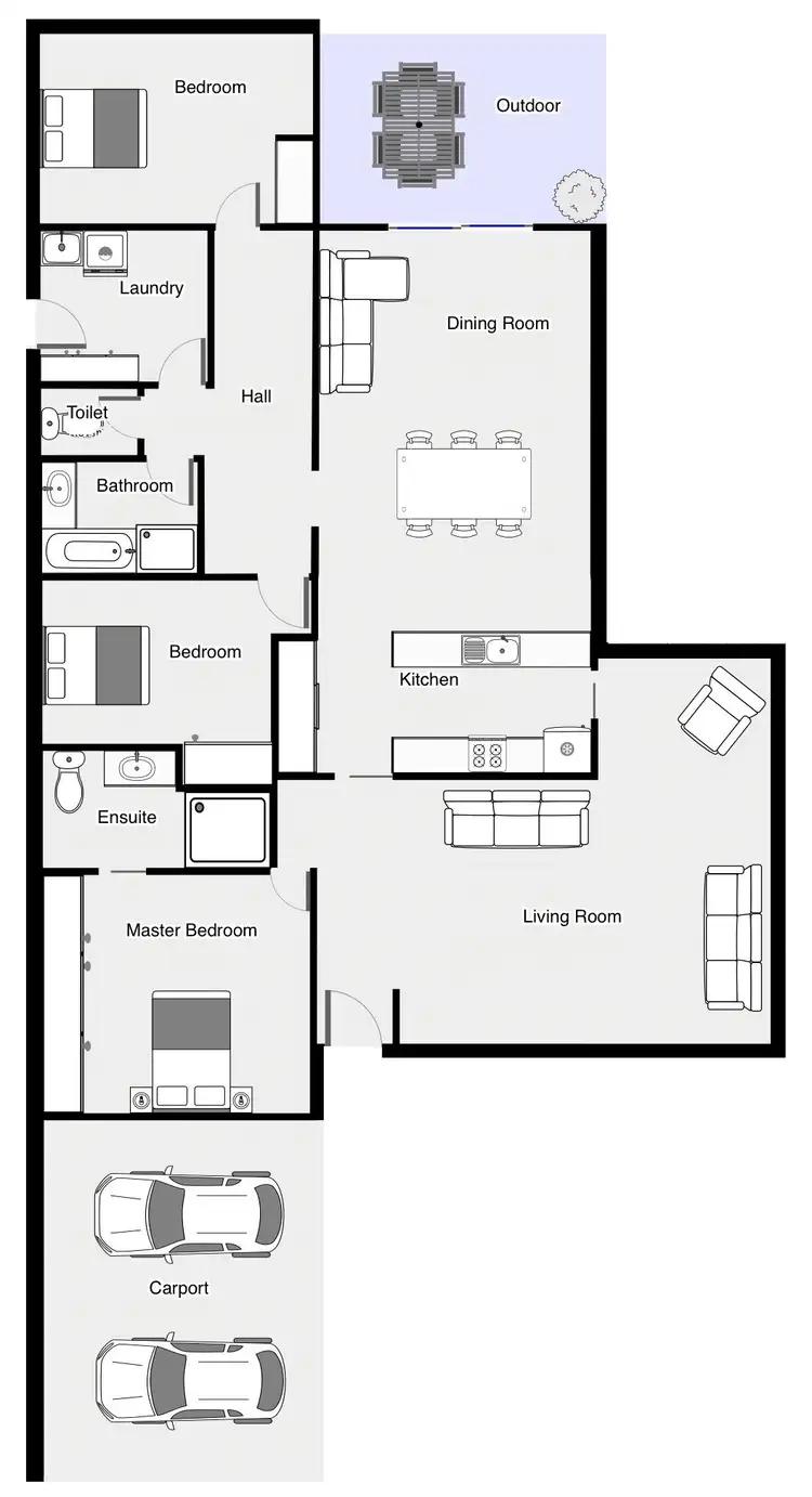 Floorplan of Homely house listing, 3 Forbes Drive, Merbein VIC 3505