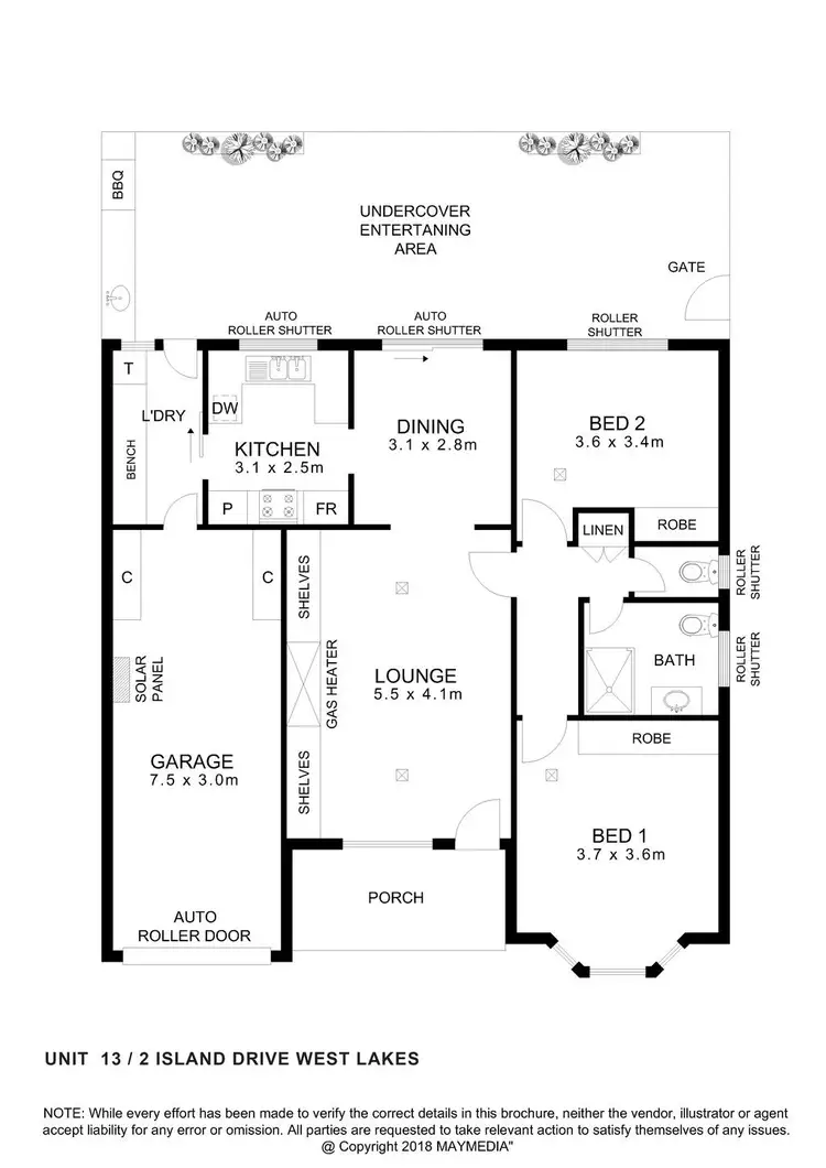 Floorplan of Homely unit listing, 13/2 Island Drive, West Lakes SA 5021