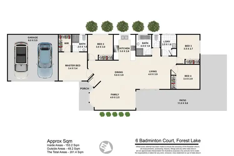 Floorplan of Homely house listing, 6 Badminton Court, Forest Lake QLD 4078