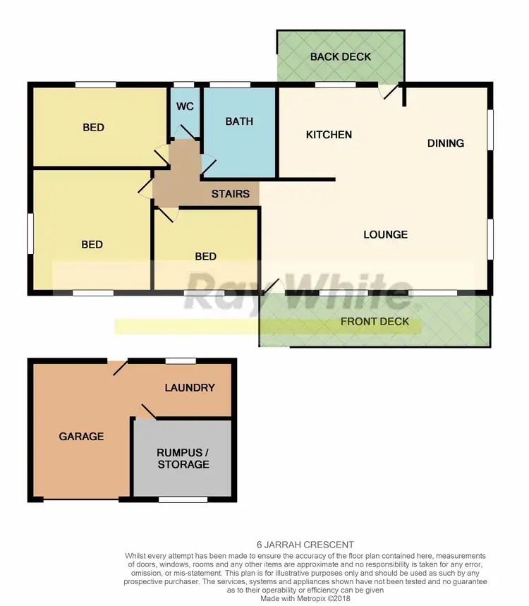 Floorplan of Homely house listing, 6 Jarrah Crescent, Logan Central QLD 4114