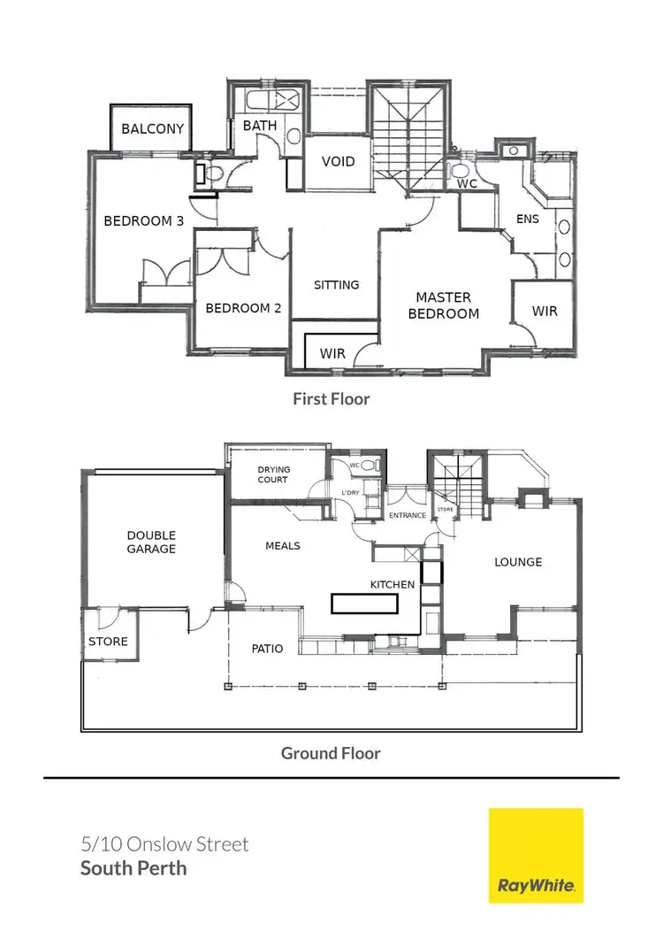 Floorplan of Homely townhouse listing, 5/10 Onslow Street, South Perth WA 6151