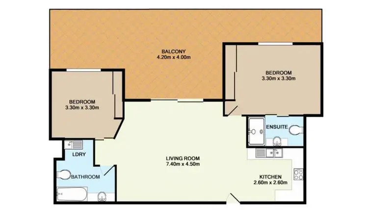 Floorplan of Homely apartment listing, 904/100 Bowen Street, Spring Hill QLD 4000