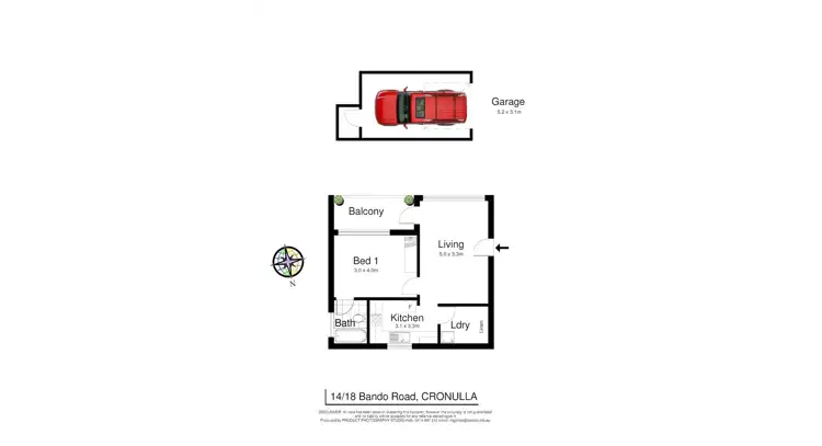 Floorplan of Homely apartment listing, 14/18 - 20 Bando Road, Cronulla NSW 2230