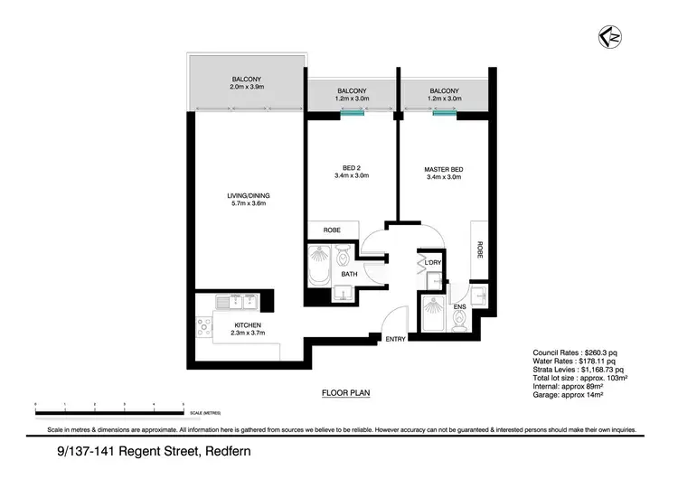 Floorplan of Homely apartment listing, 9/137-141 Regent Street, Redfern NSW 2016
