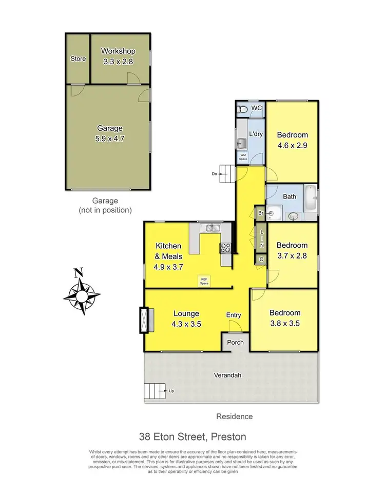 Floorplan of Homely house listing, 38 Eton Street, Preston VIC 3072