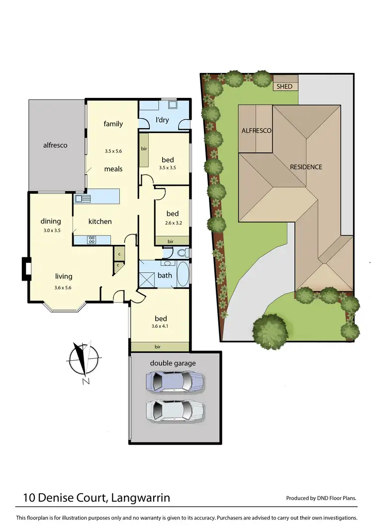 Floorplan of Homely house listing, 10 Denise Court, Langwarrin VIC 3910