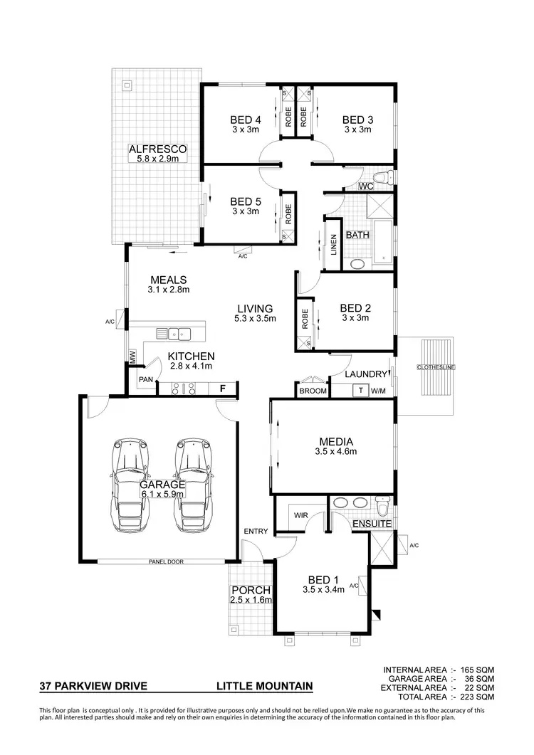 Floorplan of Homely house listing, 37 Parkview Drive, Little Mountain QLD 4551