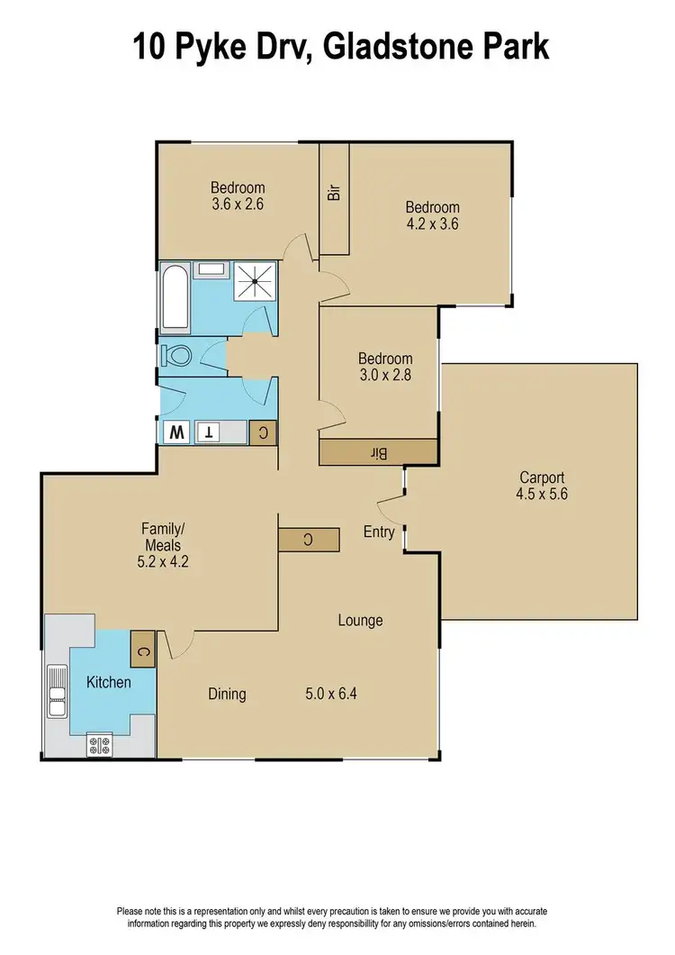 Floorplan of Homely house listing, 10 Pyke Drive, Gladstone Park VIC 3043