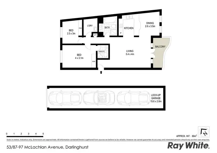 Floorplan of Homely apartment listing, 53/87-97 Mclachlan Avenue, Darlinghurst NSW 2010